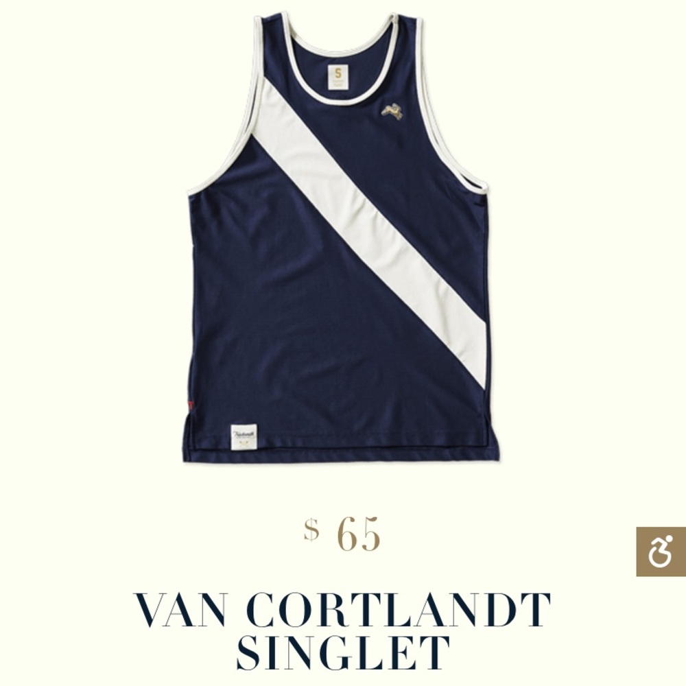 NWT Tracksmith Van Cortlandt Mens singlet - L